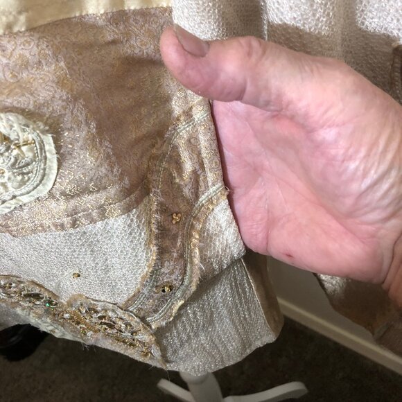 Yak Magik 100% Silk Embroidered Patchwork Jacket | Luxe Boho Chic | Size S - Picture 10 of 16